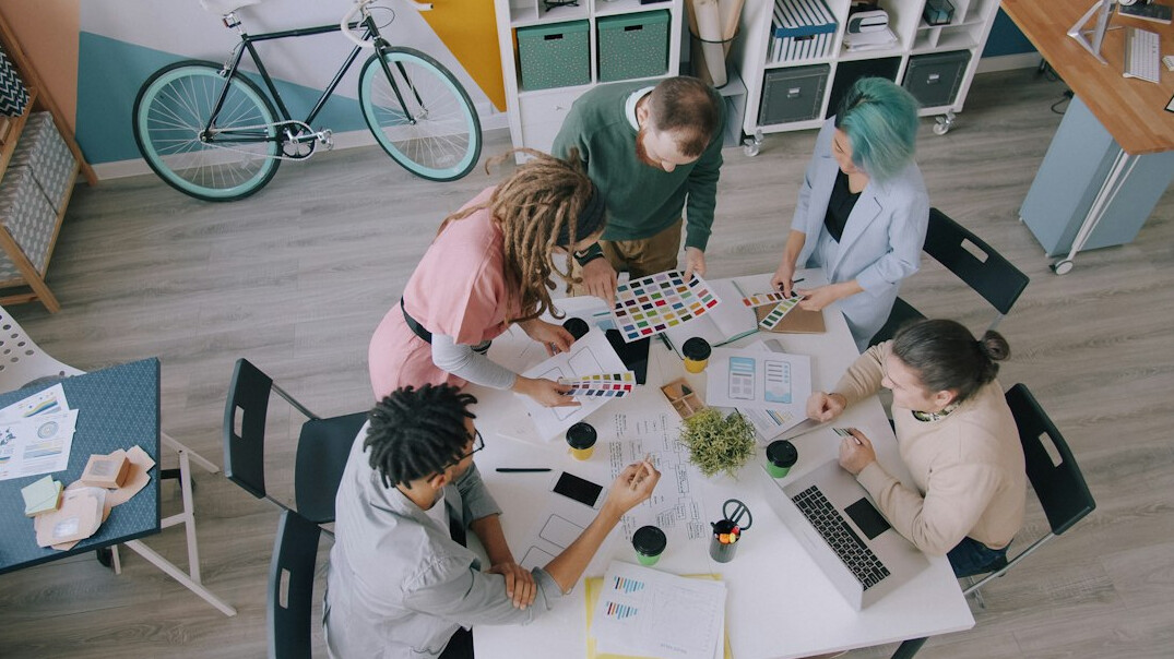 team collaboration in tech office