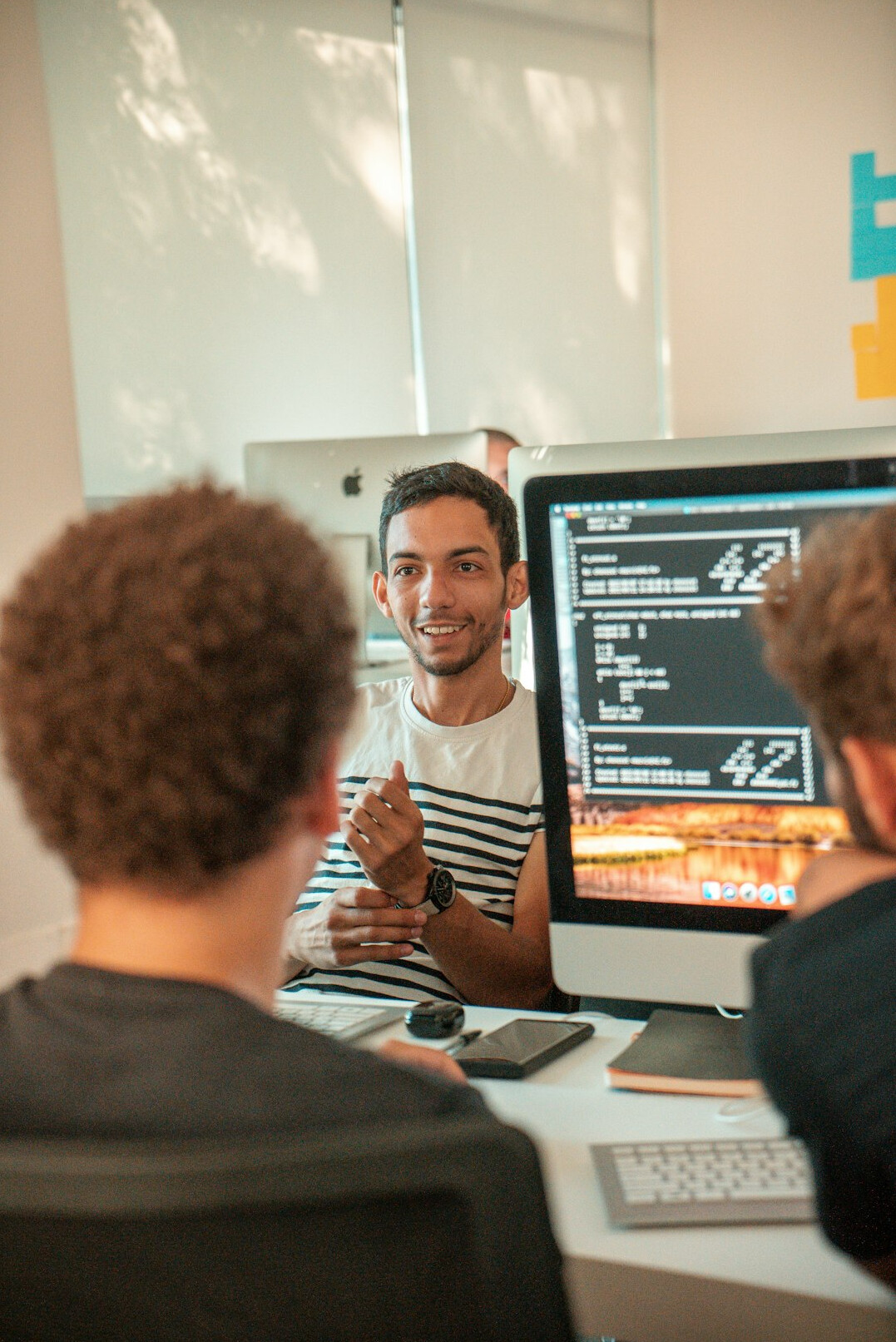 instructor teaching coding