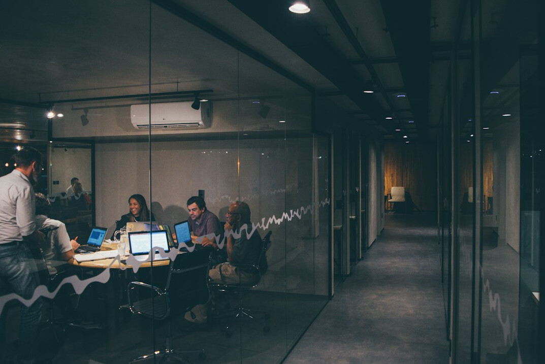 modern office with programmers